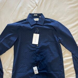 Lucky Brand Dark Blue Men's Dress Shirt
